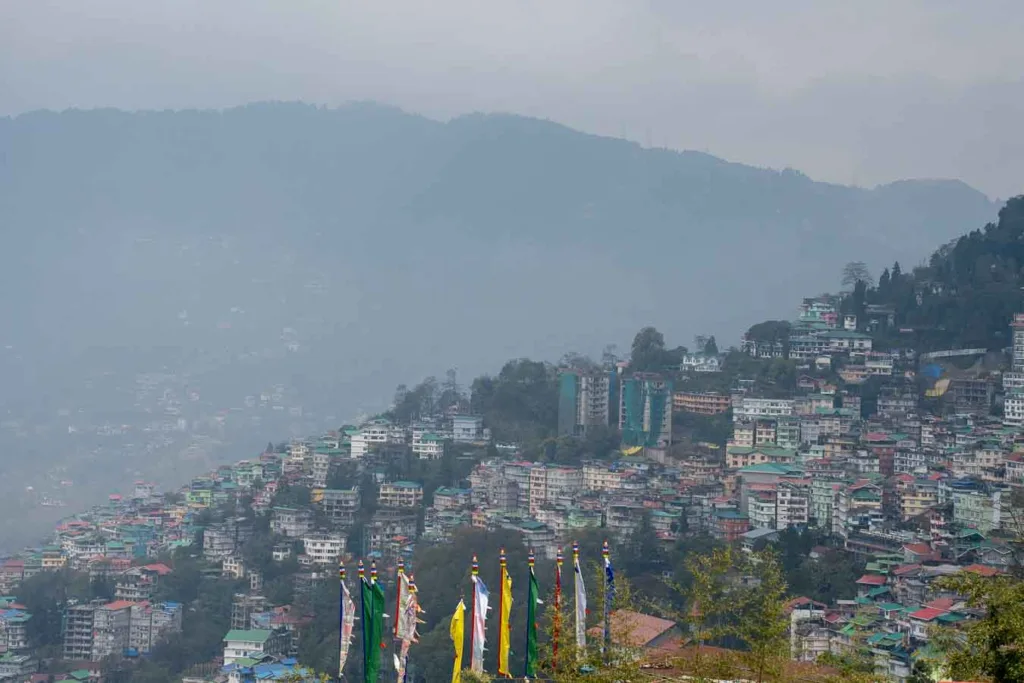 View from our hotel in Gangtok