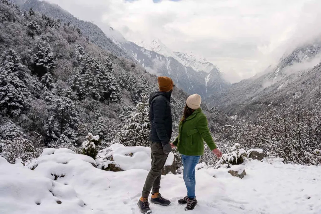 A snowy day in Sikkim