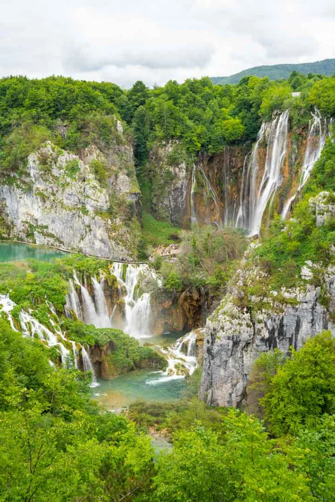 Plitvice Lakes National Park surrounded by trees