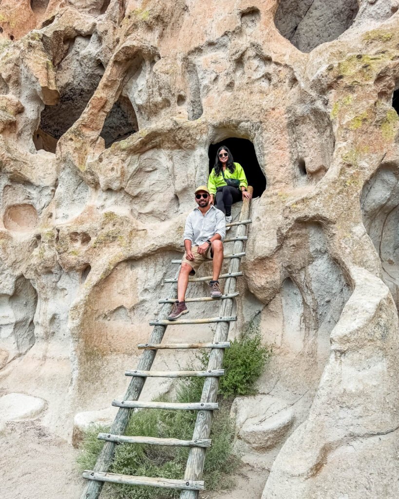Sitting at the ladder cliff dwellings
