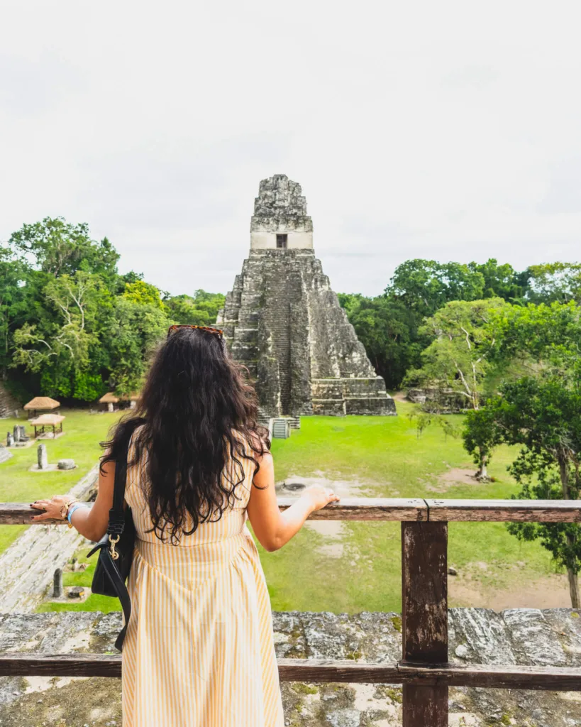 Great Plaza view from top of the temple