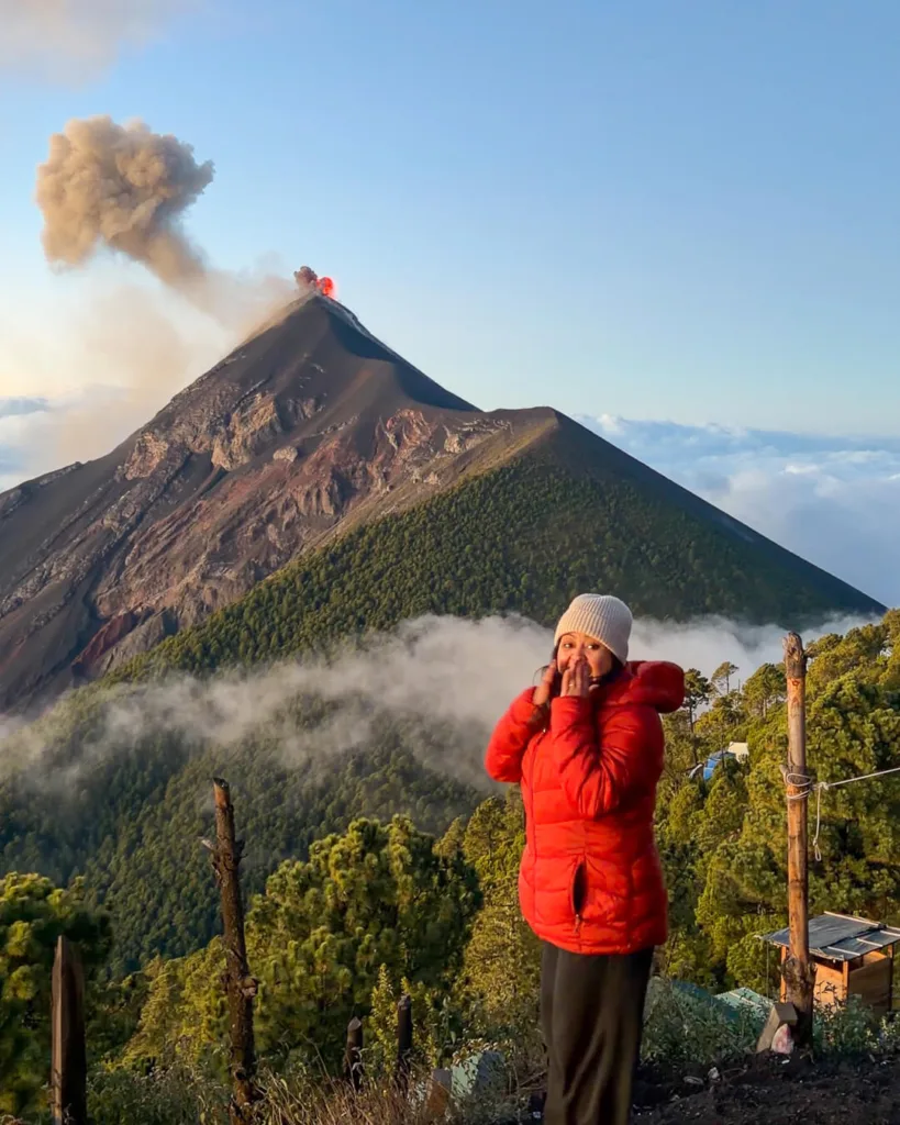 lava lighting up the sky with every eruption
