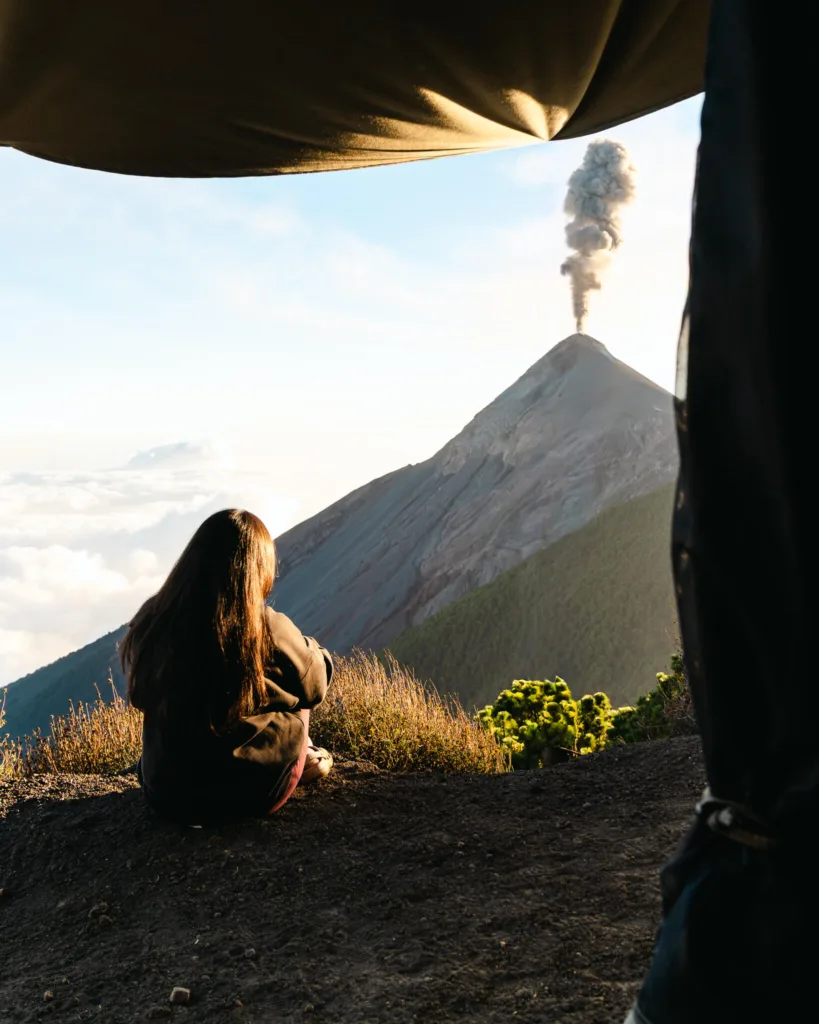 Fuego eruption from my tent