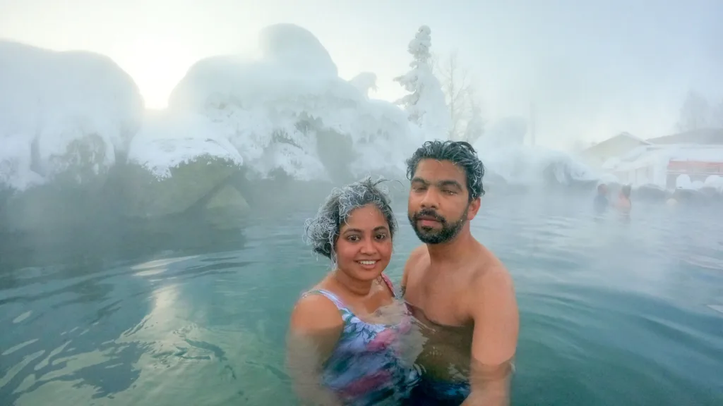 Frozen hair at Chena Hot Springs