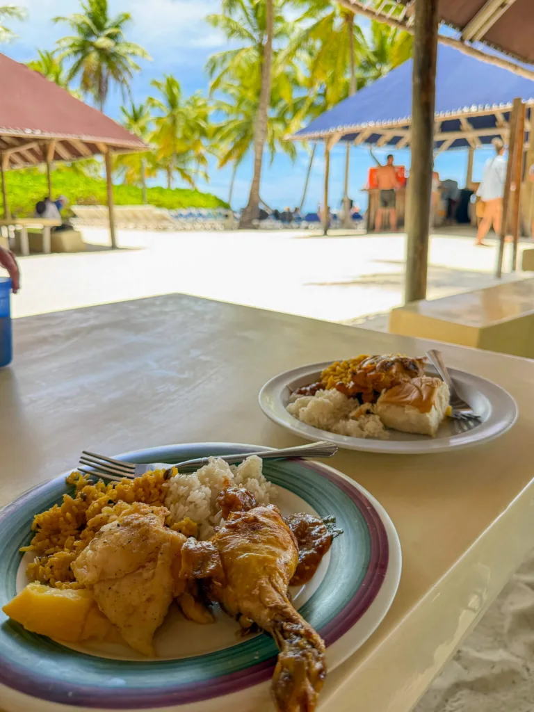 Local Dominican Cuisine for lunch at Saona Island