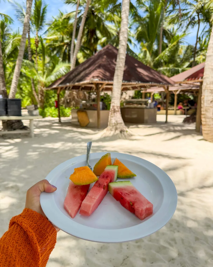 Fresh Fruits after lunch at Saona Island